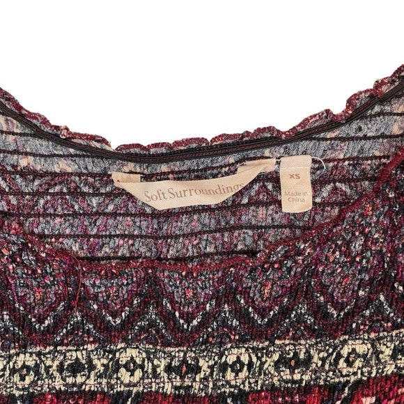 Soft Surroundings Macelo Merlot Bohemian Style Maxi Dress - Picture 8 of 11